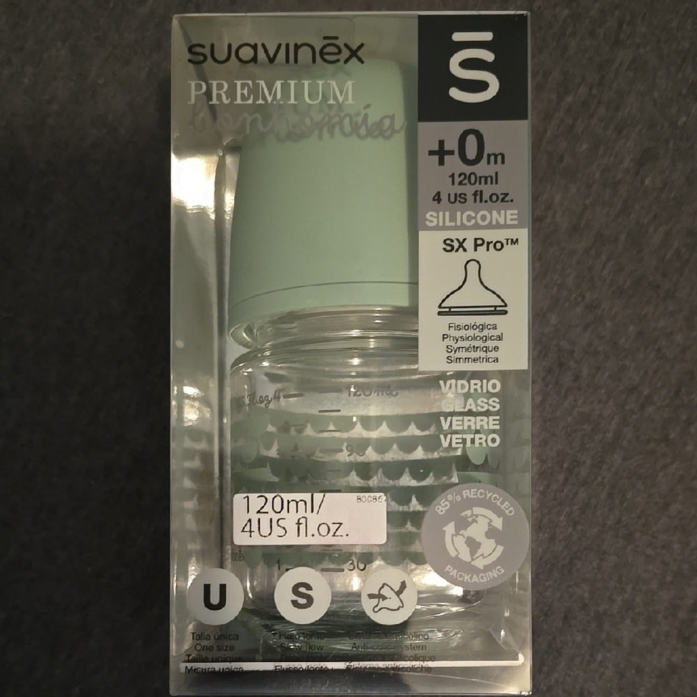 Premium Silicone Baby Bottle - Mint Green